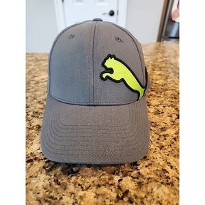 Puma Stretch Fit Hat Gray Green  Athletic Casual
